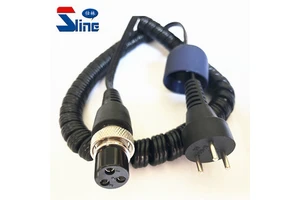 Coiled Power Cord Cable Used for Electric Handpiece Manicure Nail Drill and Dental Driller Machine