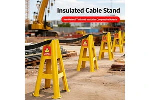 Insulated Yellow PE 60cm Cable Tray Support Brackets Load-Bearing Four Legs Cable Management for Underground Trench