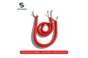 Spiral Flexible PVC Commercial Industrial NEV Data Transmission Cable Customized Tensile Resistant Flame Retardant