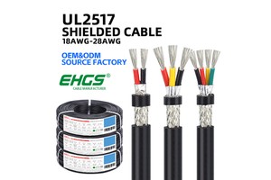 EHGS UL2517 Shielded Braided Cable 28/26/24/22/20/18/ AWG 2-10 Core Tinned Copper PVC Servo Controller Sensor Signal Cable