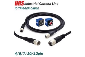 HRS 4 6 7 10 12 Pin Male Female with 1 Meter Wire Compatible with Hirose Industrial Camera Connector IO Line Power Plug Adapter
