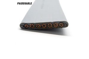 PAIDE PDK31300 Flat Elevator Cable 30x1.0mm Bare Copper Conductors + 2xSTP CAT6 PVC NBR Jacket Industrial High-Speed Ethernet