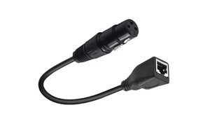XLR RJ45 Converter Male 3-Pin Ethernet Jack Extension Cable Oxygen-Free Copper Foil Shielded Balanced Signal Transmission 10/100