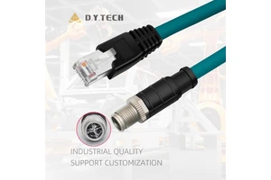 M12 X-code 8pin to RJ45 Hight Flex Shielded Cat 5e Ethernet Network Cable Waterproof Industrial Camera Cable M12 X Code to Rj45