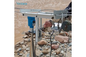 Beidou Cableway Hydrological Monitoring Station SWAWS002 High Accuracy Steel Tower Cross-River Water Level Gauge Flow Velocity