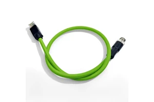 Four-core D-type M12 Turn RJ45 IP67 Waterproof PVC CAT6E Shielded Copper Core Bar Shape Industrial Automobile Camera Computer
