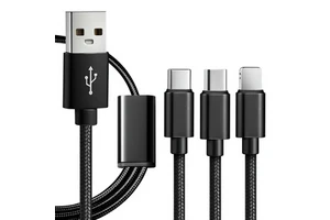 Custom Logo 3 in 1 Data Cable Customized Wire for Brand Retailers Gift Sets and Electronic Accessory Customization
