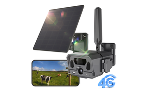 Willfine G100 Outdoor 4G LTE 2.7K AI Smart 4G Solar Security Camera PIR Sensor Human/Vehicle/Animal Recognition IP66 Full Color