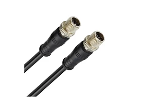 M12 X-Coded Male Male Copper Ethernet Cable Cat6A 10Gbps Industrial Patch Cord IP67 Waterproof SFTP 8-Pin Machine Vision