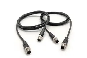 Premium M12 3/4/5/8 Pin Circular Extension Connector Male Female IP67 Waterproof Custom Cable Harness for Machinery Control