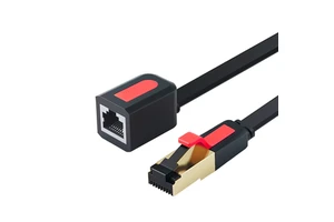 High Quality Panel Mount RJ45 Male RJ45 Female Extension Network Cable LAN Cable Patch Cord Screw for Computer Factory Price
