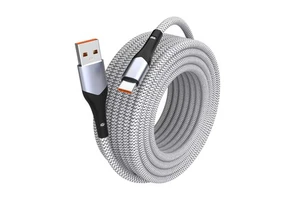 USB 3.0 Micro-B 2A Portable Hard Disk Data Cable for WD SanDisk Computer/Mobile Phone Use 2m Nylon Foil Shielded Cable