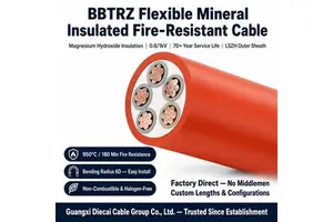Wholesale Flexible Mineral Insulated Power Cable 0.6/1kV 950C Fire Resistant LSZH BBTRZ For High Rise Buildings