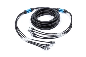 OEM Ultra-Rugged Shielded RJ45 Cat6 Tactical Ethern 4 Channel Audio Multicore Network Cable Extender Winding 50M 80M