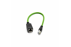 Industrial Grade RJ45 Male to Female Adapter with Copper Gold Plating FTP Shielded CAT6 Panel Mount for CCTV IP Camera Systems