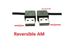 Reversible USB to Mini USB Elbow Cable Dual L Shape Mini T Port Charging Data Power Cord for Dash Cam Industrial Equipment