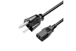 1.8M 16AWG Black Power Cord | NEMA-C13 High-Current Design | Safety-Certified for Outdoor/Stage Machinery