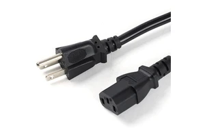 C13 NEMA Universal Heavy Duty AC Power Cord 125V 18AWG Pure Copper Conductor 3M for Consumer Electronics Industrial 15A