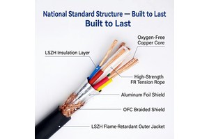 Custom WDZN RYSP Fire Resistant LSZH Control Cable With Copper Braid For Nuclear Chemical Plant High Rise Building