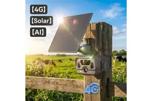 Event-Triggered 4G LTE Solar Security Cameras PIR Motion Sensor Human Vehicle Animal Recognition 2.7K AI Smart Activity Zone