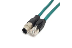 M8 Shielded Cat5e Industrial Ethernet Extension Cable Ethercat Profinet EtherNet IP High Flex IP67 Waterproof Automotive CE