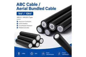 ABC Aerial Bundled Cable 0.6/1kV XLPE Insulated Aluminum Overhead Wire For Rural Overhead Power Distribution Network Project