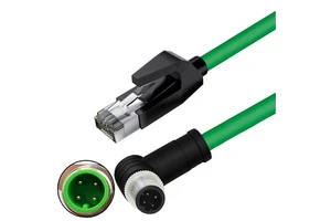 M12 4Pin D Code Male Angle Head RJ45 Ethernet Network Cable Waterproof High Flexibility Shielded Industrial Communication Cables