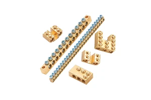 Wholesale Customized Size Brass Earth Bus Bar With High Quality Power Distribution Terminal Blocks Connector & Terminals Availab