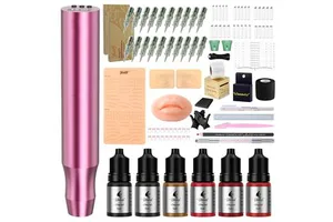 P10 All-In-One Wireless Tattoo Set for Novice Practice Lip and Eyebrow Tattoo Machine with Permanent Feature Beauty Equipment