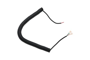 Custom 4 Core 1mm² 1.5mm² Solid Copper Power Cord Black Pre Stripped Spring Coiled Power Cable for Household Appliances