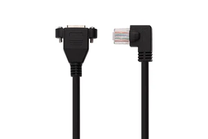 25cm Cat6 UTP Network Cable FTP & SFTP PVC Jacket RJ45 Angle Type Extension with Male to Female Plug and Copper Wire Ears