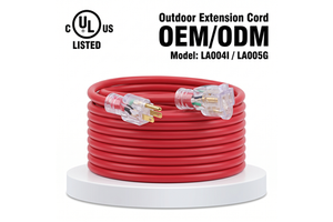 Linsheng UL ETL Certified Heavy Duty Outdoor Extension Cord 3 Prong US Plug Extension Cord For Home Appliance Garden