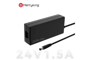 Factory UL/cUL ETL CE IEC Certified 1M 2M 3pin Customized Power Cable 24V 5A 24V 10A 12V10 12V 15A 250W Max Desktop Power Supply