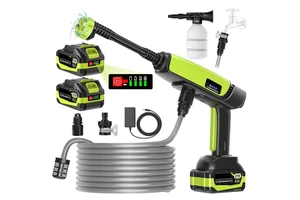 Brushless High-pressure 300W 2-4MPa Car Wash Water Gun Household Cordless Lithium-battery Portable Car Washer Automotive Tools