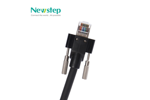 1M CCD Industrial Camera Ethernet Cable CAT6A Network S/FTP RJ45 8P with Locking Screw GigE PA6.6 Solid Conductor CE Certified