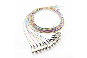 High Quality 12 Core FC UPC Fiber Optic Pigtail Single Mode OS2 Indoor FTTH Patch Cord Data Center Multi Color PVC LSZH Jacket