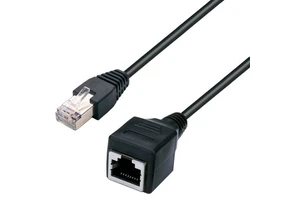 Cat6a Ethernet Extension Cable RJ45 Shielded Male Female Connector PVC/Nylon Pure Copper Conductor Network Patch Cable for