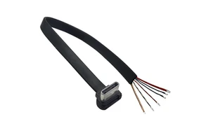 Customized Ultra-Thin Micro USB 3.1 Type C Angled Flat Cable with PVC Jacket for Camera Printer Computer Use