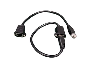 Ethernet Extender RJ45 Male to Female Screw Panel Mount Cat6/Cat5e/Cat5 Ethernet LAN Network Extension Cable 1ft/30cm CAT5