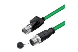 IP67 M12 4Pin A-Code RJ45 Ethernet Network Cable Waterproof High Flexible Industrial Shielded Drag Chain Cable Communication