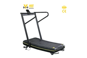Compact Heavy Duty Curved Treadmill Manual Self-Powered 45 Kg Net Weight LED Display CE Home Gym Personal Training Wireless