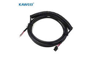 Custom Spring Cable Assembly with 2pin Connector Wire Harness for Automotive Medical & Industrial Use