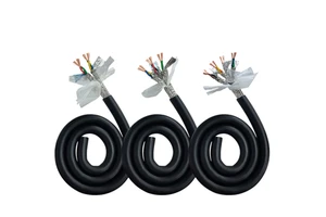 High Flex Robot Shielded Cable TRVVPPS 4 Core 0.2mm Black 1m Twisted Pair Drag Chain Signal Wire