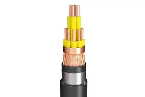GB Standard KVV Solid Copper Core Control Cable 2/3/4 Core 1.5/2.5mm² Flame Retardant KVVP22 Armored Shielded Cable