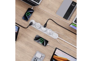 360-Degree Rotation Japan Standard Power Socket 5 Ft Extension Cord LED Light Safety Overload Protector ETL/UL/FCC Certified