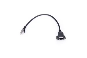 30cm RJ45 Cable Male to Female Screw Panel Mount Ethernet LAN Network Extension Cable