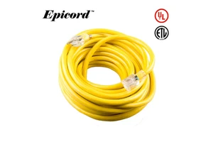 Heavy Duty 15A 125V 12/3 SJTW Waterproof Outdoor Extension Cord Lighted End Industrial Air Compressor Power Cable Bulk
