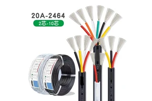 2464 U L 2 3 4 5 6 8 10 Core 18 20 22 24 26 28 AWG Soft Multi-core Control Cable Multi Stranded Wire