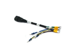 Custom C14 Power Cord Assembly PDU Extension Cable with Fork Terminal Wire Harness for Electric Bike Equipment 10A Rated