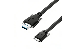 USB 3.0 Machine Vision Cable Type a to Micro B Dual Screw Lock, Flexible Stranded Copper Industrial Camera USB Cable